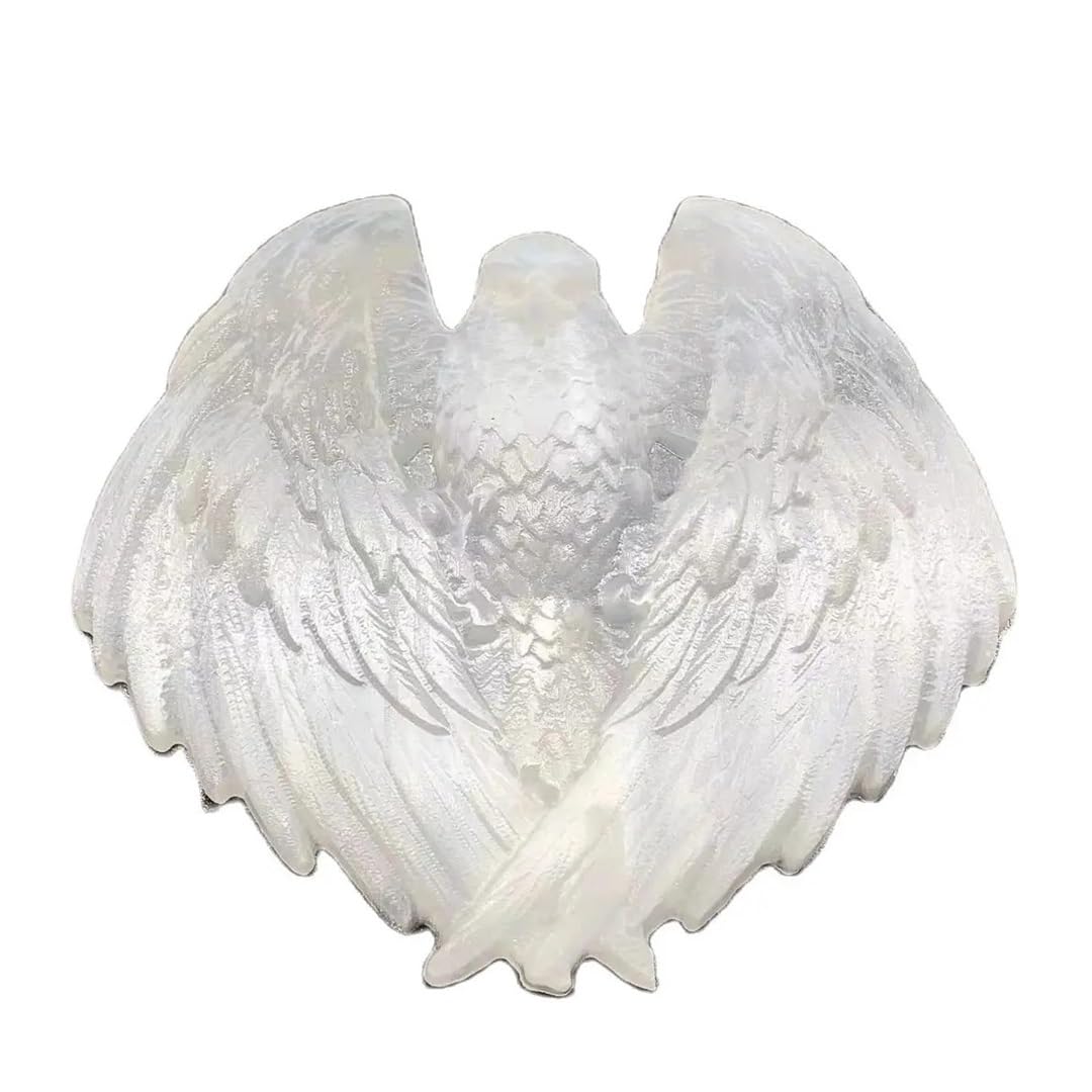 YLQUXEUV 1pcs 12cm Stone Eagle Quartz Crystal Animal Statue Carving Ornament Collection Gift 1pcs