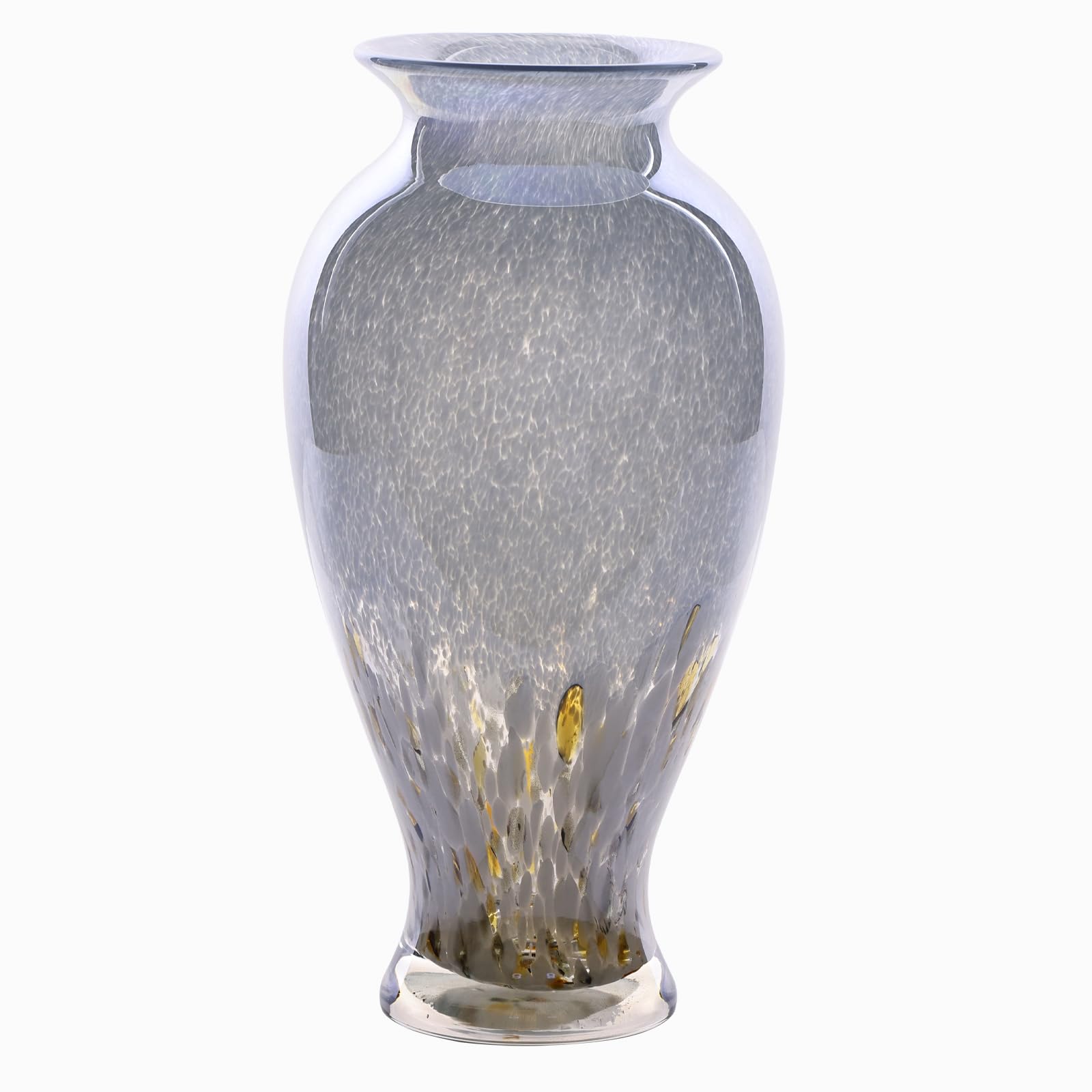 Blown Glass vase, Unique Glass vase, Colorful Bottle Decorative vase for Home Living Room Dining Table re Office Wedding entryway Desktop Decorative