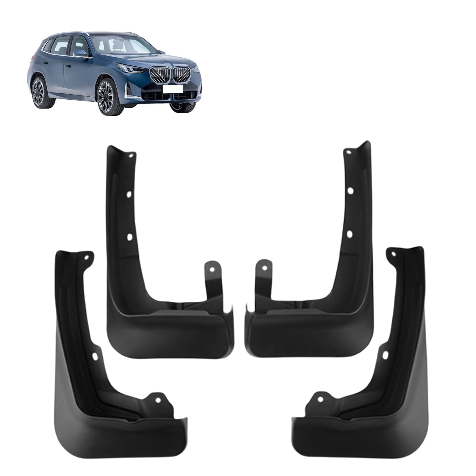HUAYSGO 4Pcs Premium Mud Flaps for BMW X3 2025 Front and Rear Splash Guards Durable Mudguards Protection Against Road Debris