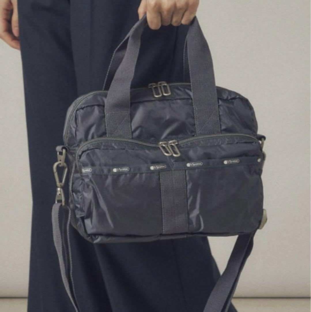 美品大人気LESPORTSACレスポートサック2WAYエッセンシャル　グレー Amazon.co.jp: レスポートサック グレー ショルダーバッグ 2way