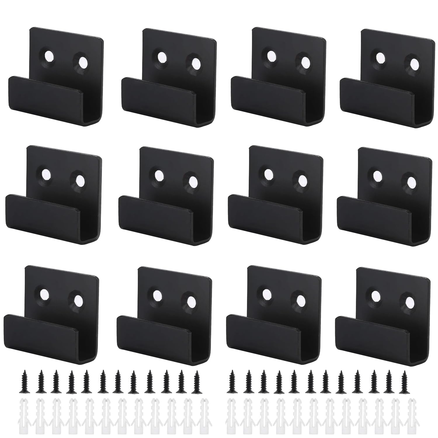 10 Ganci Piatti A J In Acciaio Inox Nero, Per Appendere Piastrelle, Specchi, Foto E Cornici