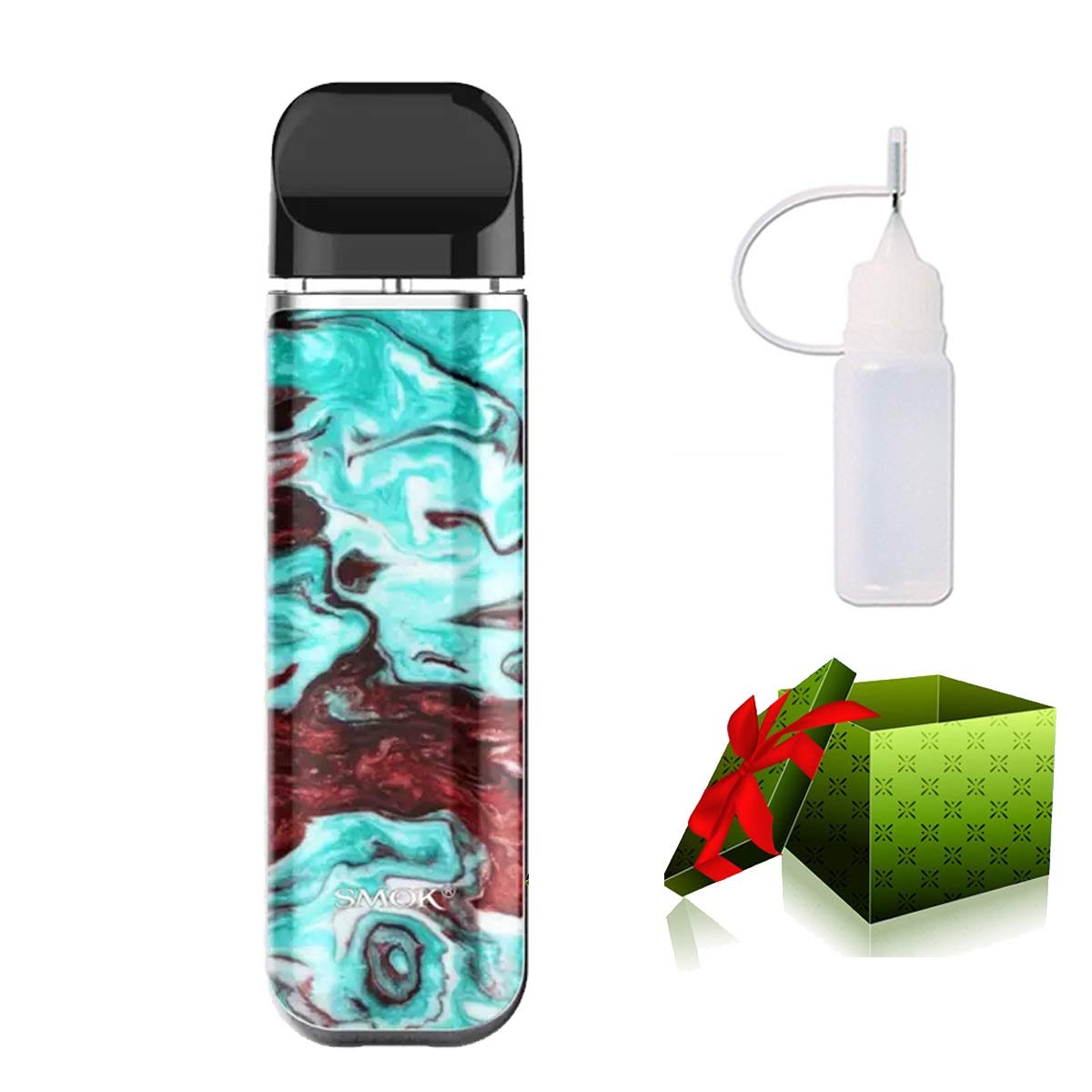 MKWS Compatible with E-Cigarette, Authentic SMOK NOVO 2 POD Starter Kit Built-in 800mAh, No Nicotine, No E-Liquid (Blue and Brown)