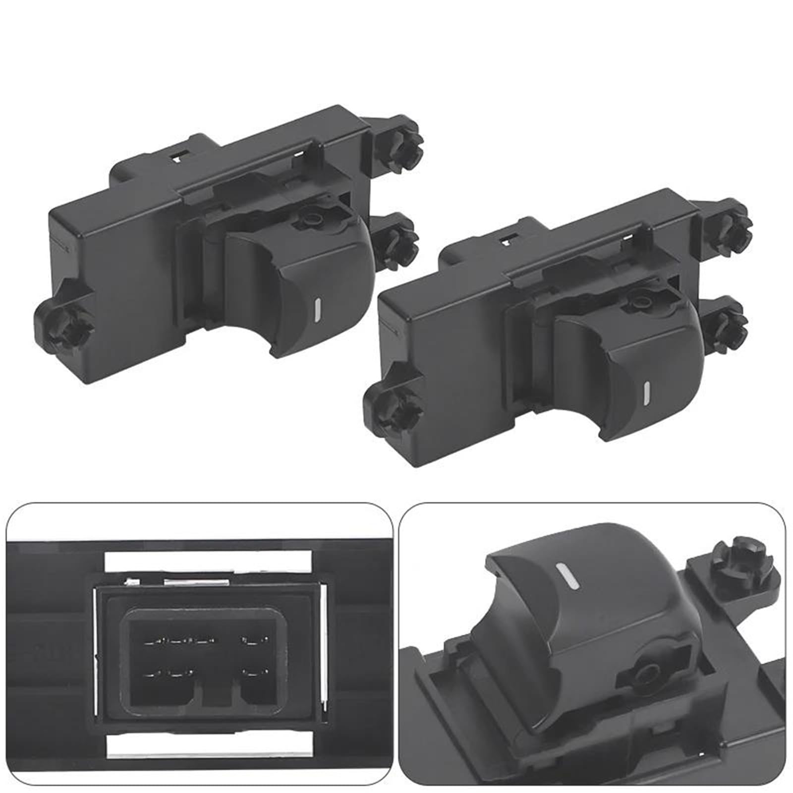 Genérico Interruptor Encendido Ventanilla Única LHD RHD para Hyundai para I30 2012-2016 Pieza Reemplazo Botón Delantero Izquierdo Derecho Botonera Ventana | 3pcs