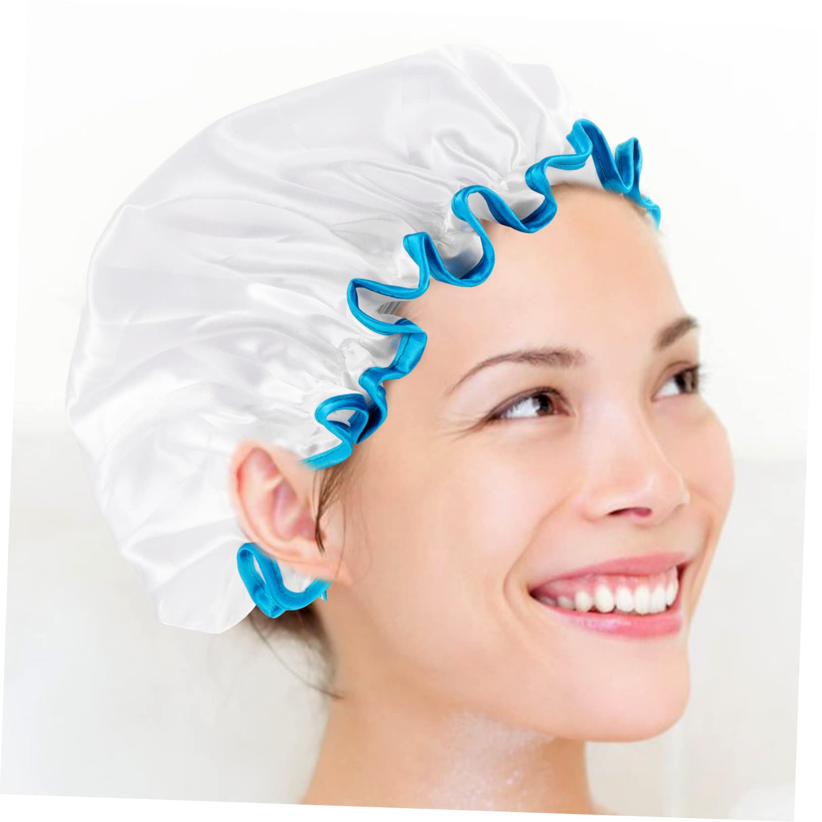 FRCOLOR 8stücke Wiederverwendbare Duschhaube Elastisch Teiliges Für Damen Und Schützt Haar Beim Duschen Und Schlafen