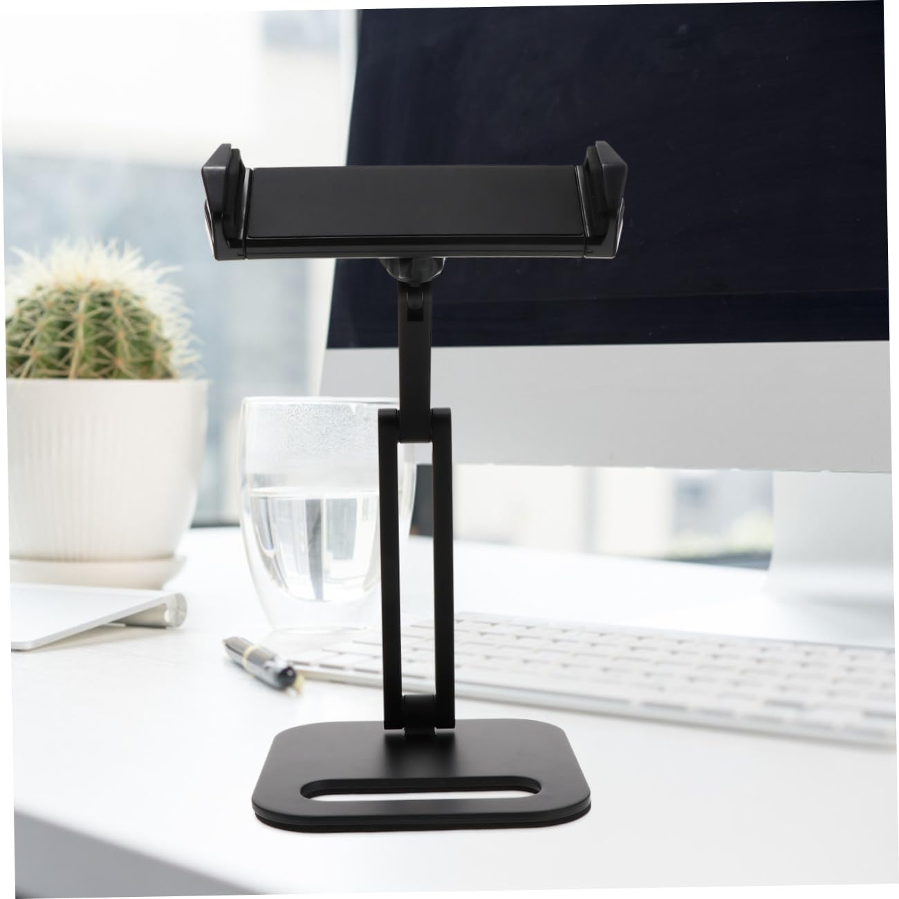 Angoily 1pezzi Supporto per Telefono da Scrivania Regolabile con Fissaggio Tablet Antiscivolo Stabile per Telefoni Cellulari Tablet