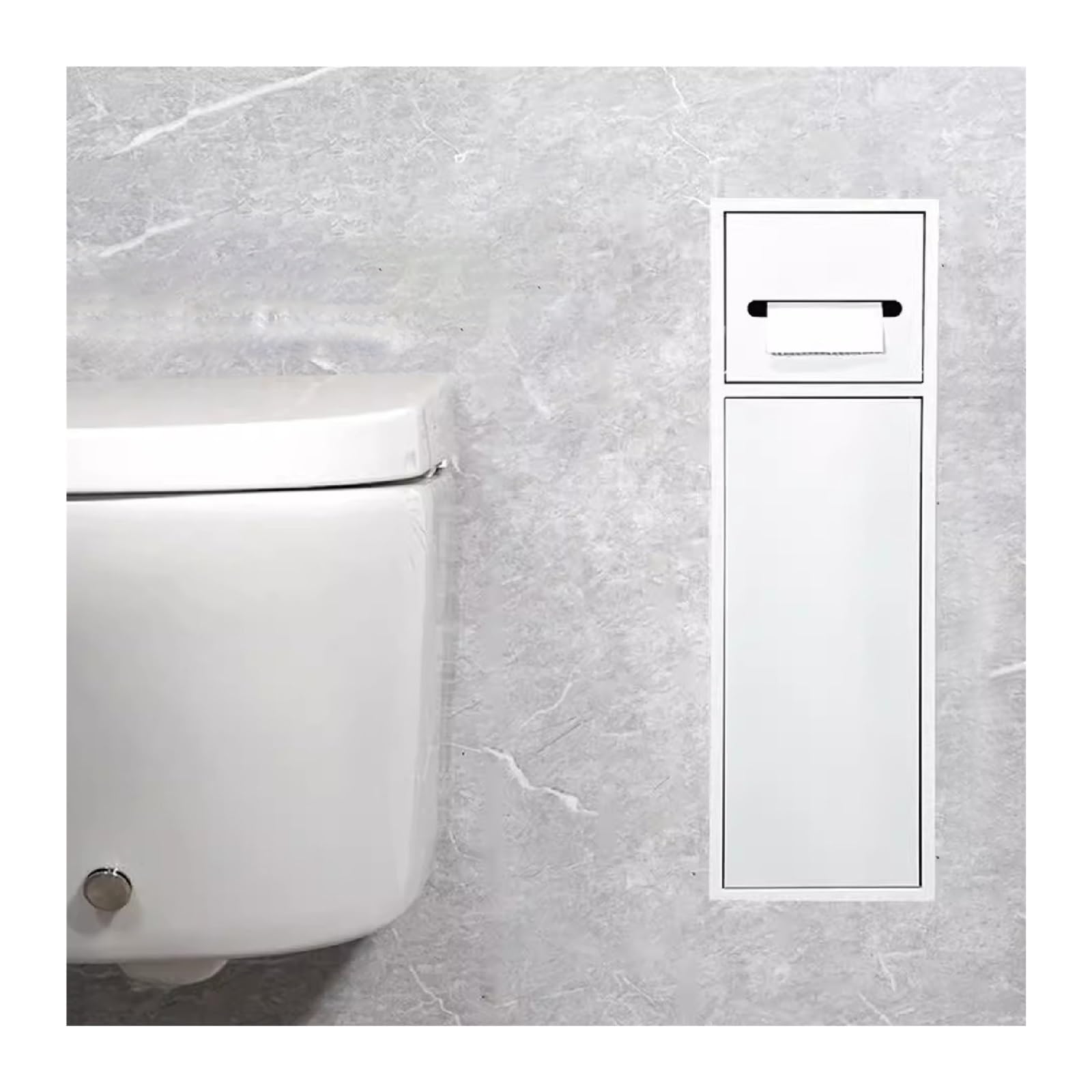 Porta Rotolo Nero Porta Rotolo Carta Igienica In Acciaio Inox - Nero, Con Installazione A Parete Portarotolo Bagno - Foto 3