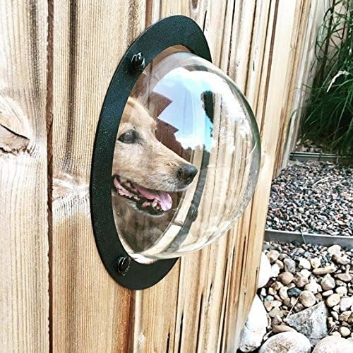 Do4U Pet Dog Fence Window Pet Peek Bubble Large Size Durable Acrylic Dome Window for Pets, Cats, Dogs See Outside Relieve Anxiety…