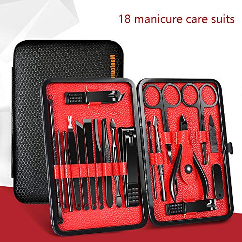 DoGeek Maniküre Set Nagelknipser set 18-Teilig Edelstahl Nagelset mit Leder Etui Nail Kit für Nagelpflege Pediküre Und… – Bild 4