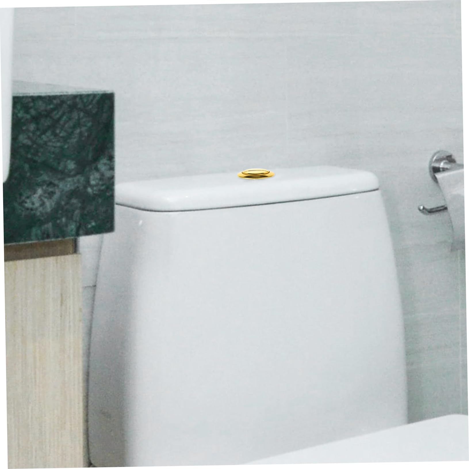 Sewroro Botón de Tanque para Inodoro de Doble Descarga, Plástico Dorado