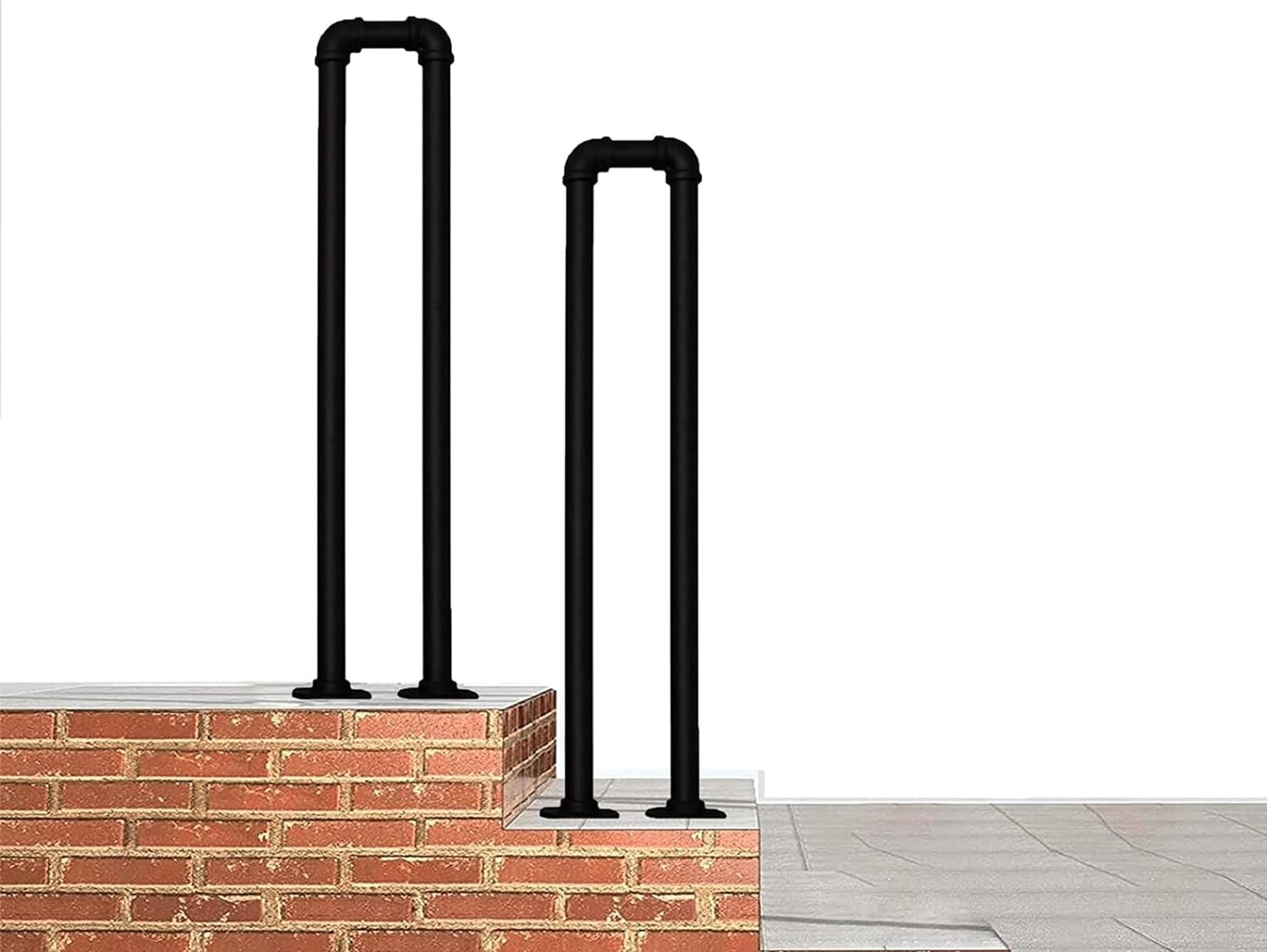 Rambarde d'escalier en acier galvanisé de 90 cm pour un balcon longue durée