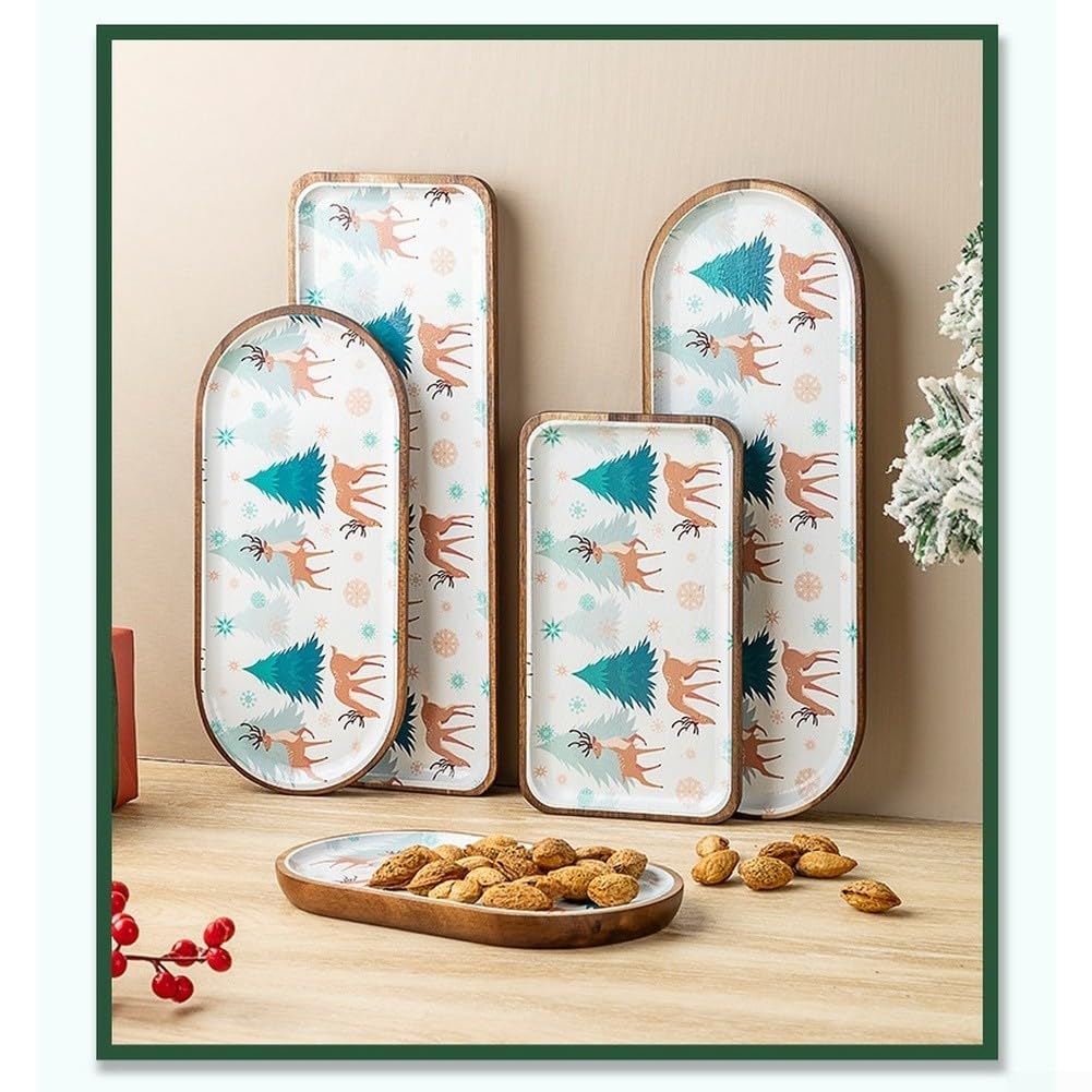 Vassoio da portata festivo per legno, 29 cm, per feste