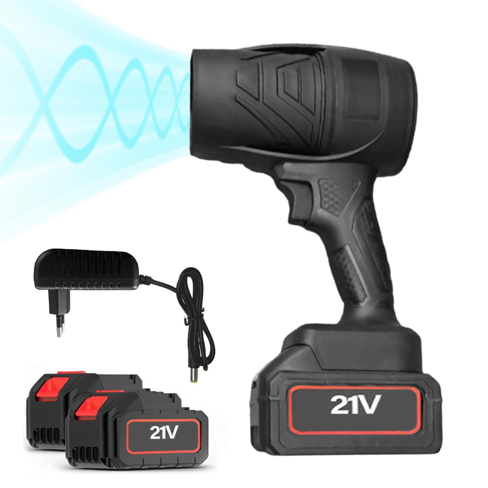 Soplador Turbo Ventilador Ajustable Portátil Turbo Eléctrico Inalámbrico | Soplador De Hojas Inalámbrico Para Jardín Patio Nieve Paisajismo Exterior Otoño Invierno Garaje