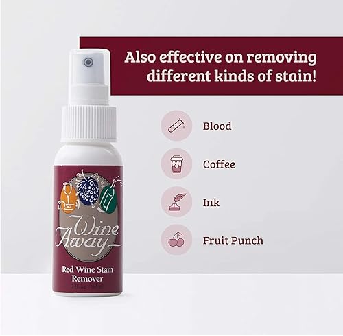 Miniatura 3 de Wine Away - Removedor de manchas de vino tinto para manchas rebeldes - Quitamanchas de lavandería para alfombras, manteles, ropa, listo para usar,