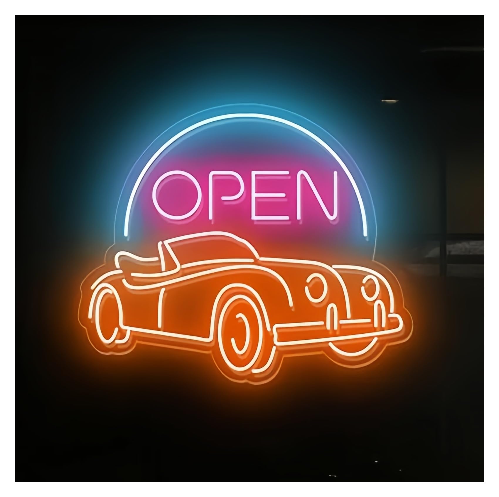 SHOUXI Sign Lamp Car Neon Signs Garage Decoration Garden Wall Light for Home Office Store 60X49cm(G)