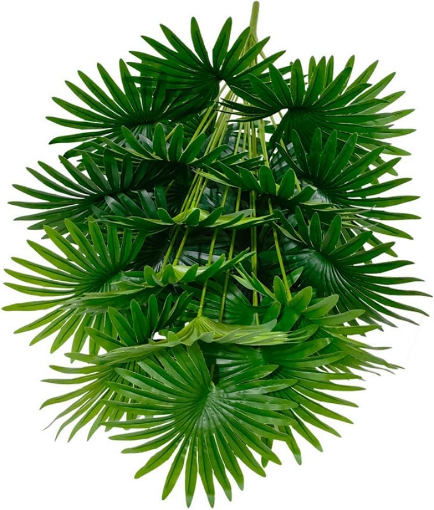 Artificial Palm Leaf Plant Green Decor Simulated Bonsai Potted Plant Decoration Floor Home Garden Office Patry Decor Ornament (84cm)
