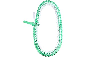 Class of 2023 Graduation Leis Green and White - Celebrate Your Success