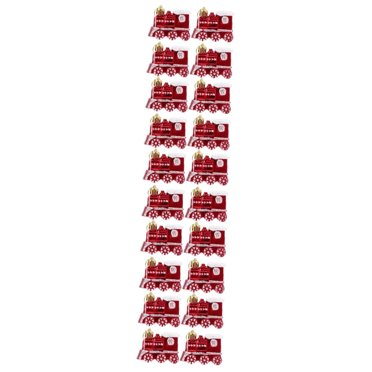 Pendentifs décoratifs de Noël train de Noël rouge Cabilock suspensions sapin plastique 20pcs