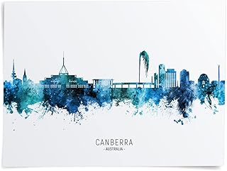 Canberra Australia Skyline Art Print (A3 poster) -22301