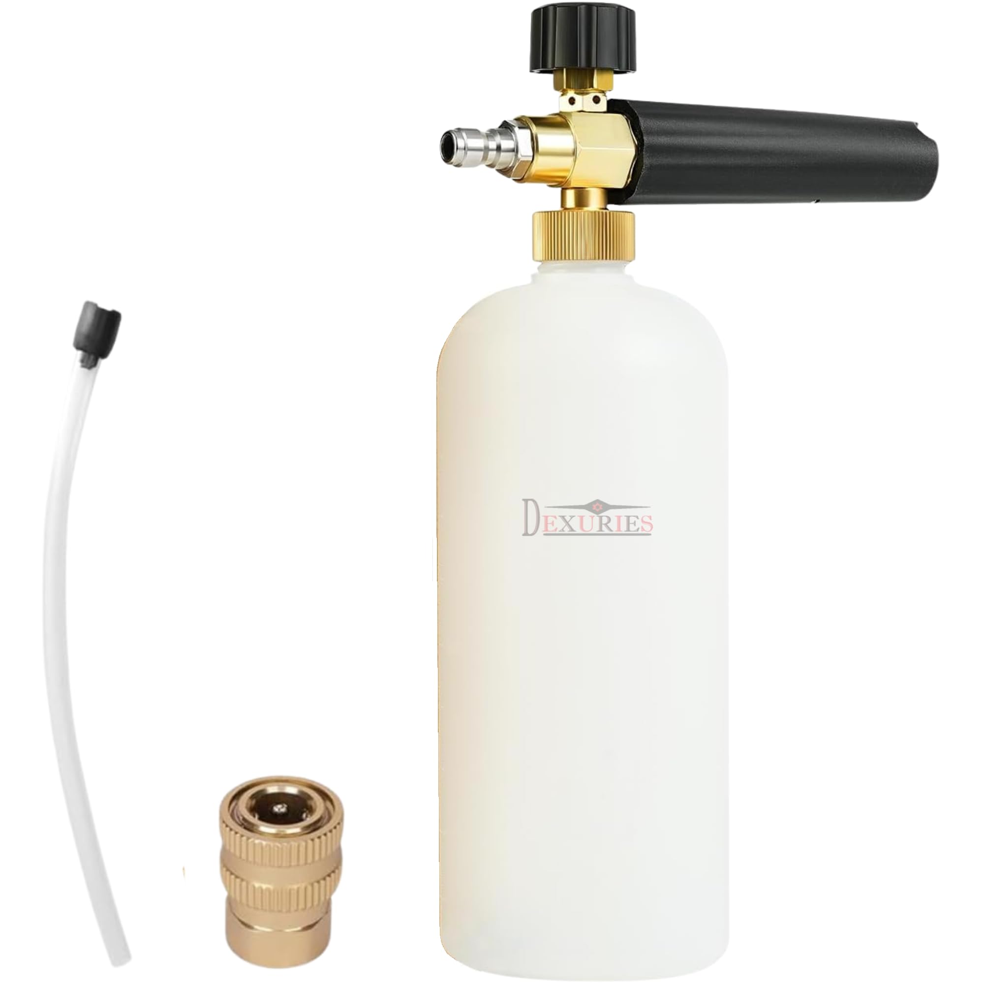 1L Snow Foam Lance/Foam Cannon for Pressure Washer | 1/4" Quick Connect | Adjustable Foam Thickness & Spray Pattern | Heavy Duty Brass/Copper Alloy | Car Bike Wash (Pack of 1)