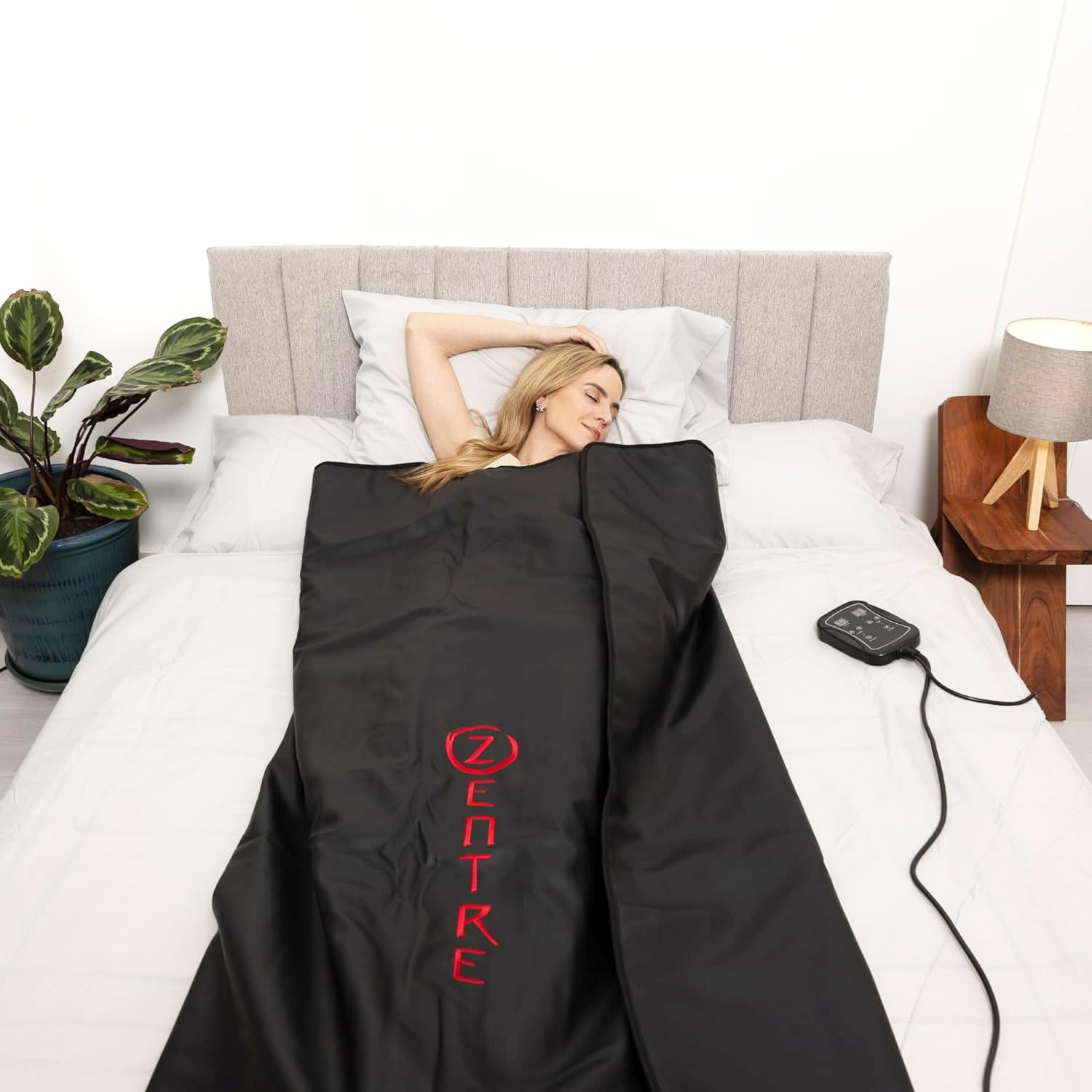 Zentre Portable Sauna Blanket Premium Far Infrared Sauna Blanket for Detoxification - Luxurious Sauna Blanket Infrared Saunas for Home with 85-185℉ Temp Range Zero EMF Free