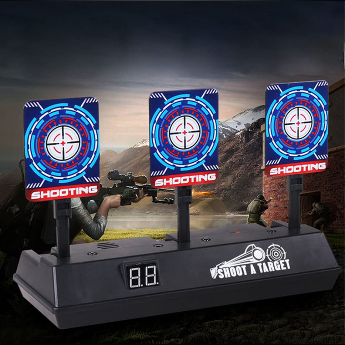 Giocattolo del Gioco di tiro|Bambini Che corrono bersagli da tiro Punteggio elettronico Reset Automatico Bersagli digitali per Gioco Giocattolo