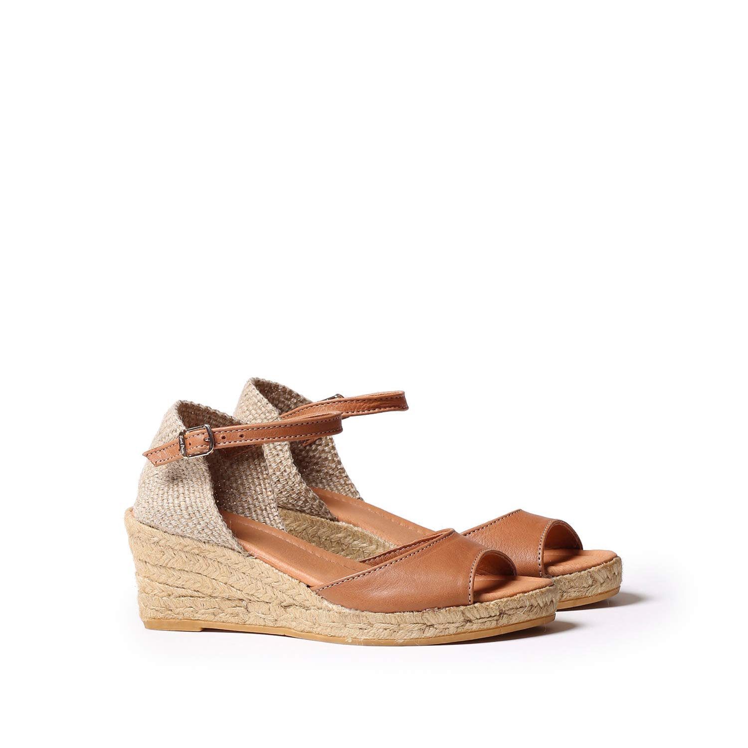 Toni Pons LLIVIA-P - Espadrilla da Donna in Tinta Unita Realizzata in Pelle.