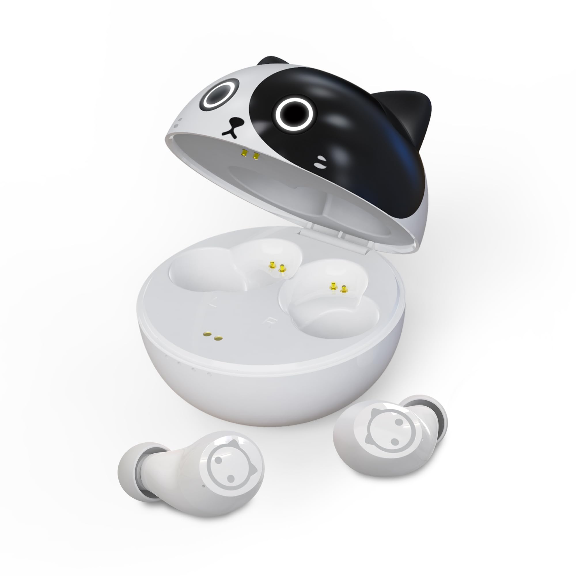 Jinpei Wireless Earbuds, Wireless Earphones with Microphone, Cartoon Earset with Charging case for iPhone Android - 32H Playtime,Waterproof,HiFi Stereo in Ear Headphone for Kids Adult JE-12B_K72