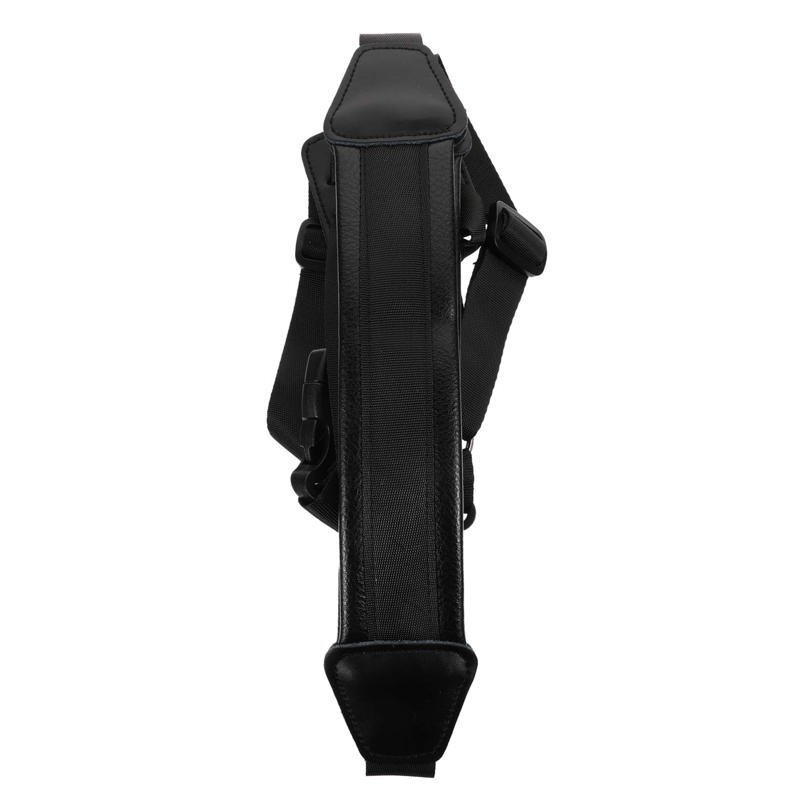 Imbracatura Sax a Doppia Spalla Regolabile Nera in Pelle Pu | Cintura per Sassofono, Struttura Fissa, Accessorio per Strumento a Fiato