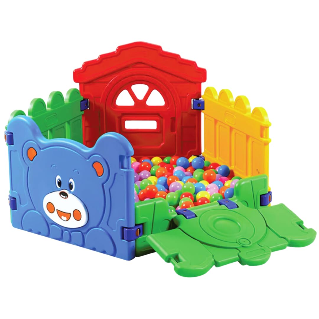 Brilla Kids Ball Pool Multicolor Hexagon- Safe Indoor & Outdoor Pit, Spacious Activity Centre, Lockable Gate, Sturdy Plastic Enclosure for Toddlers, Multicolour Panels, Safety Fence Guards (B0D3PRMGG7) Amazon Price History, Amazon Price Tracker