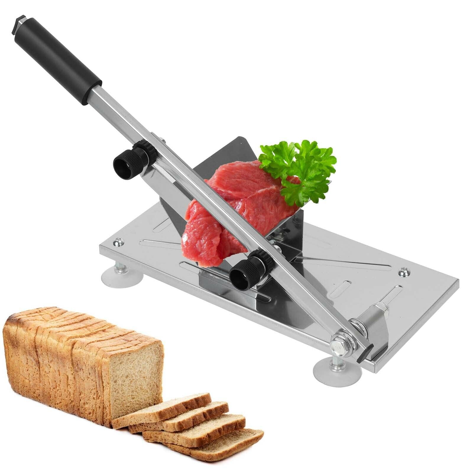 Holdfiturn Meat Slicer 32x15cm Manual Frozen Meat Slicer Adjustable Thickness Slicer Meat Cutter Machine Frozen Meat roll Slicer for Home Use for Home Cooking of Hot Pot Shabu Shabu Korean BBQ — image 1