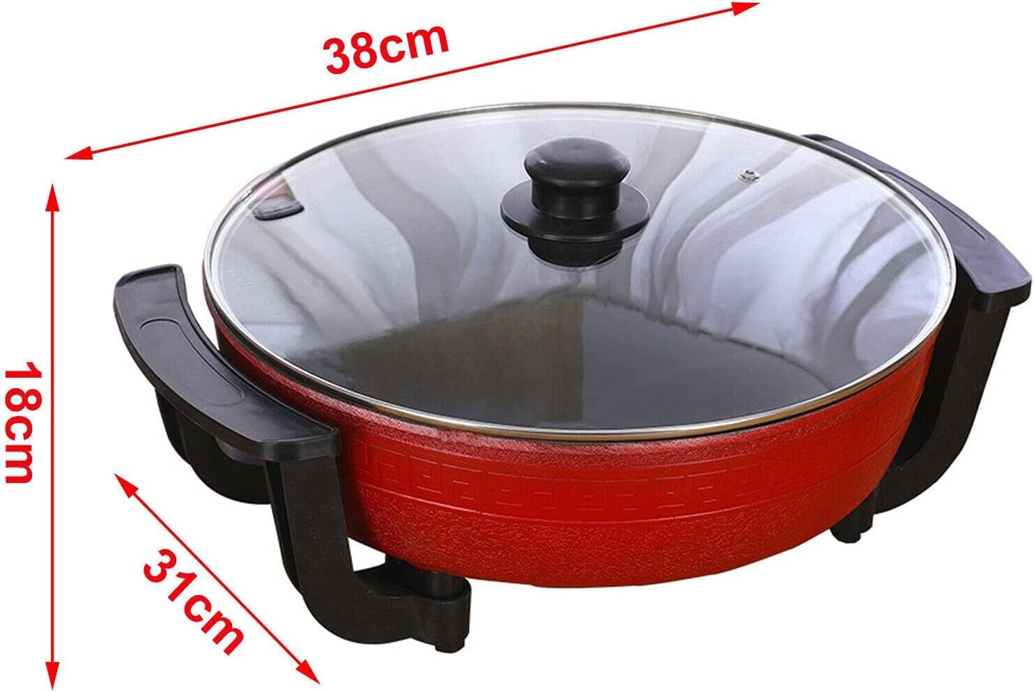 Pentola elettrica Hot Pot, pentola shabu shabu, fornello Elettrico da 1300 W 6 L / 38 cm