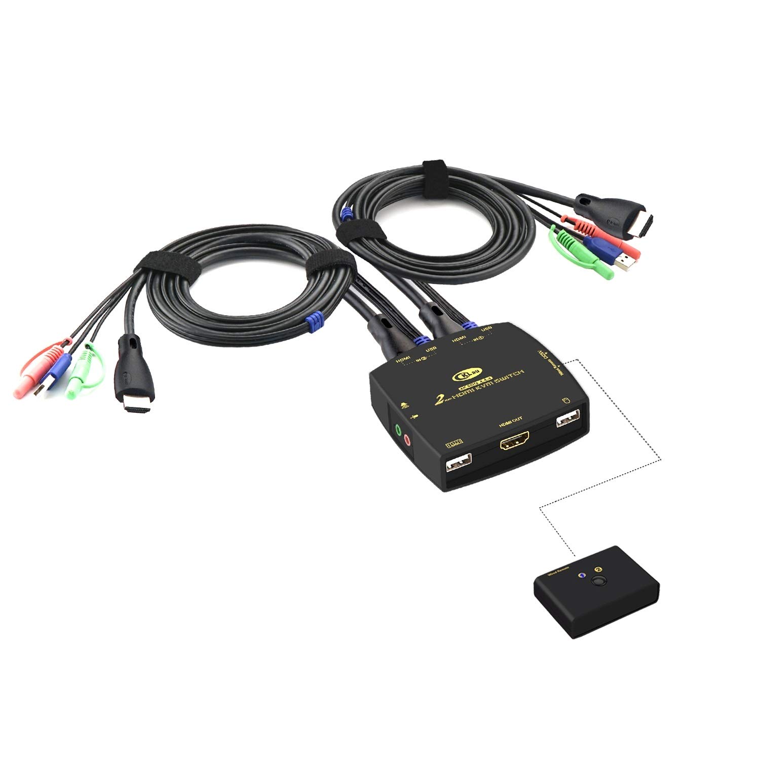 Amazon.co.jp: CKLau HDMI KVMスイッチ 2ポート、UHD 4K@60Hz 4
