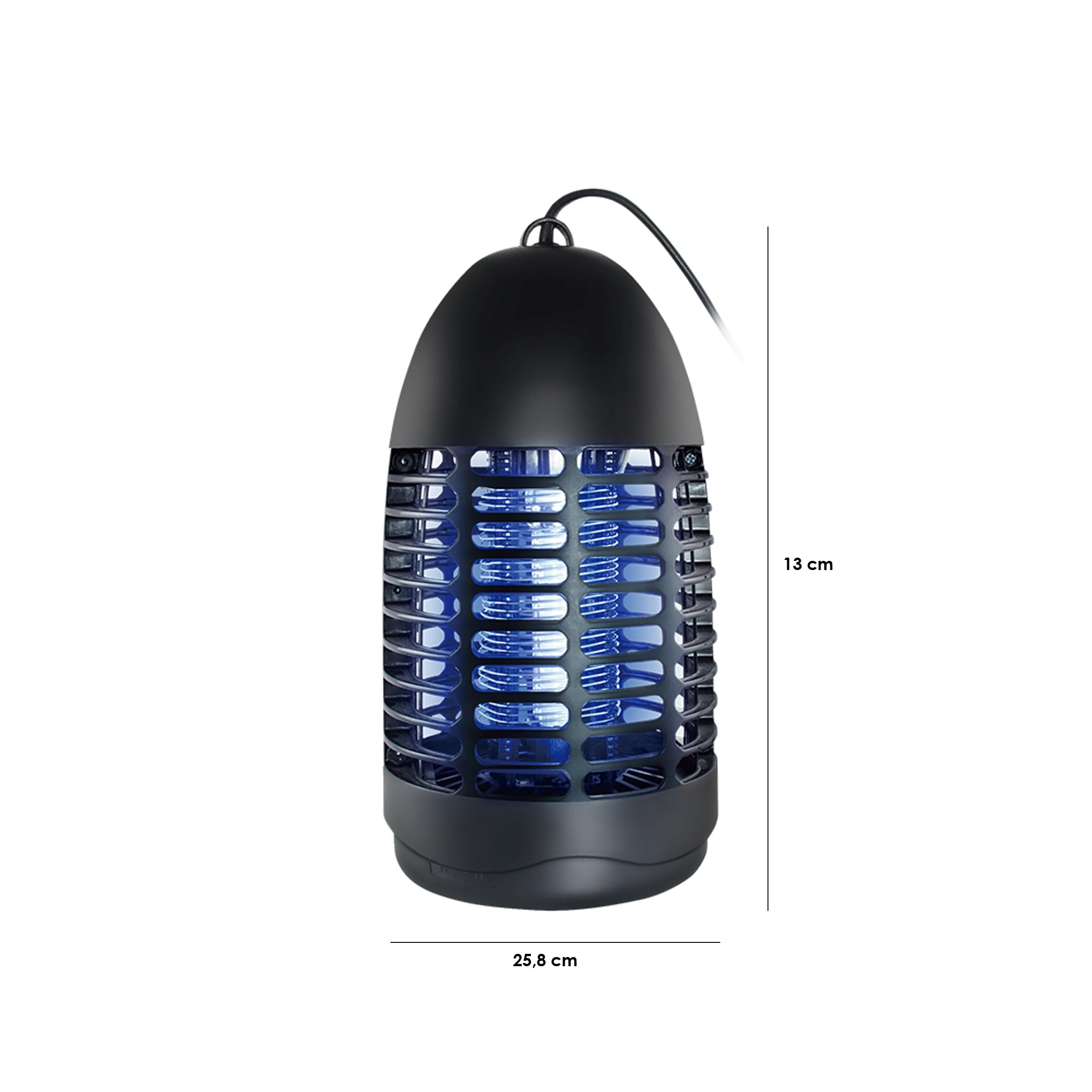 Simon Lampada Elettro-insetticida Per Interni – Uccide Mosche E Zanzare, Luce UV LED 2x6.5W, Copertura 80-100 M², Colore Nero