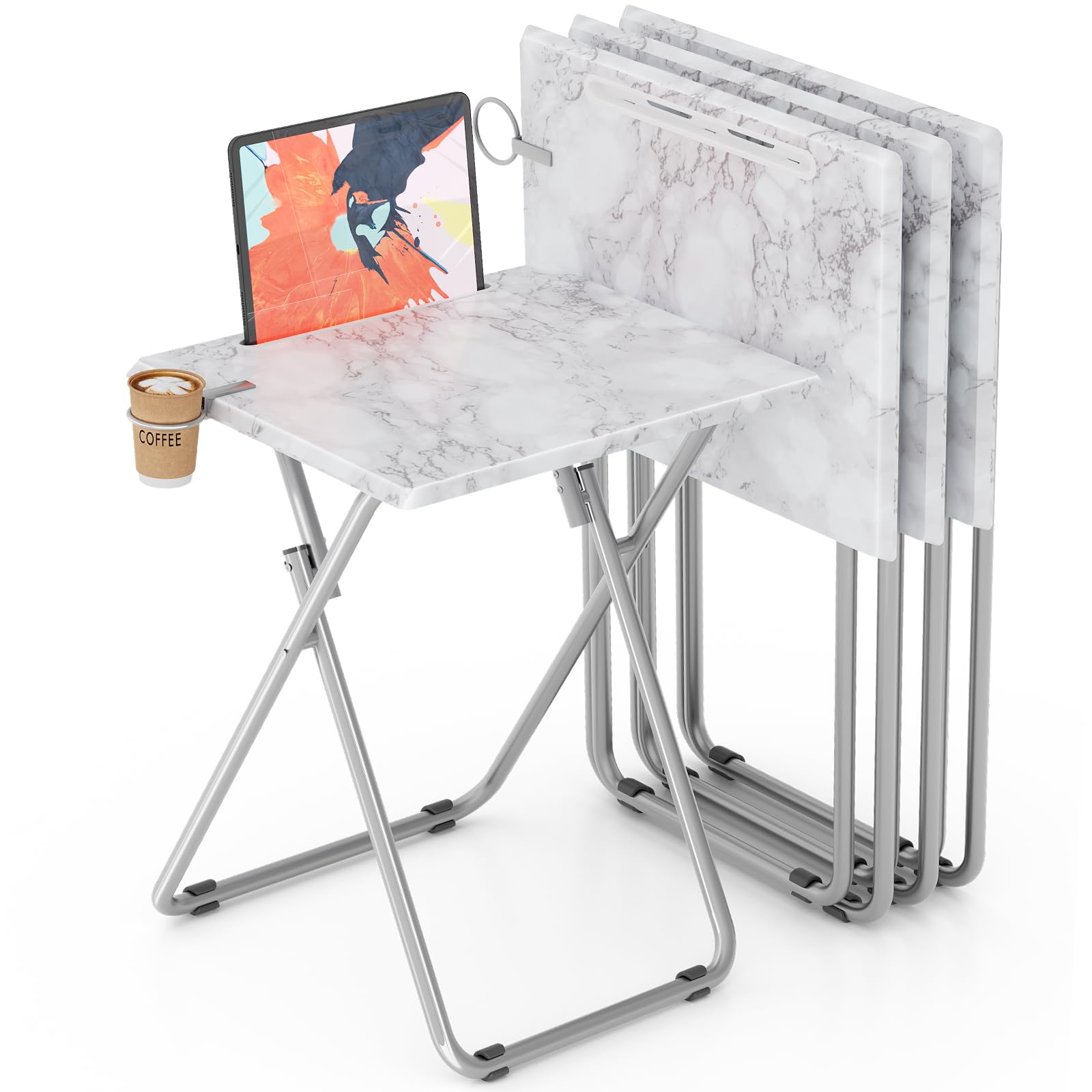Fleecy Day Marble TV Trays