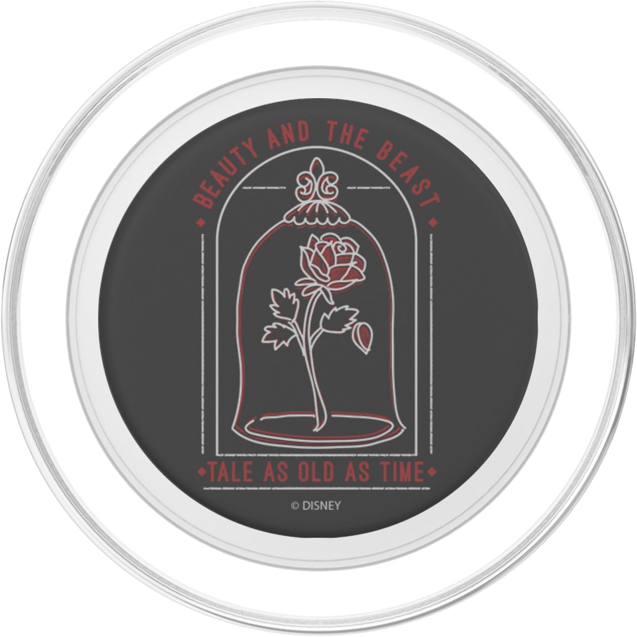 Disney Beauty And The Beast Tale As Old As Time Rose Outline PopSockets MagSafe PopGrip for iPhone