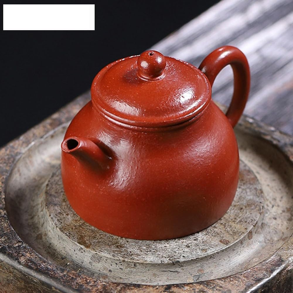 Tetera Infusiones Teteras de arcilla púrpura antiguas de 130ML, tetera hecha a mano, tetera de mineral crudo con filtro, suministros de juego de té chino Zisha Teapot