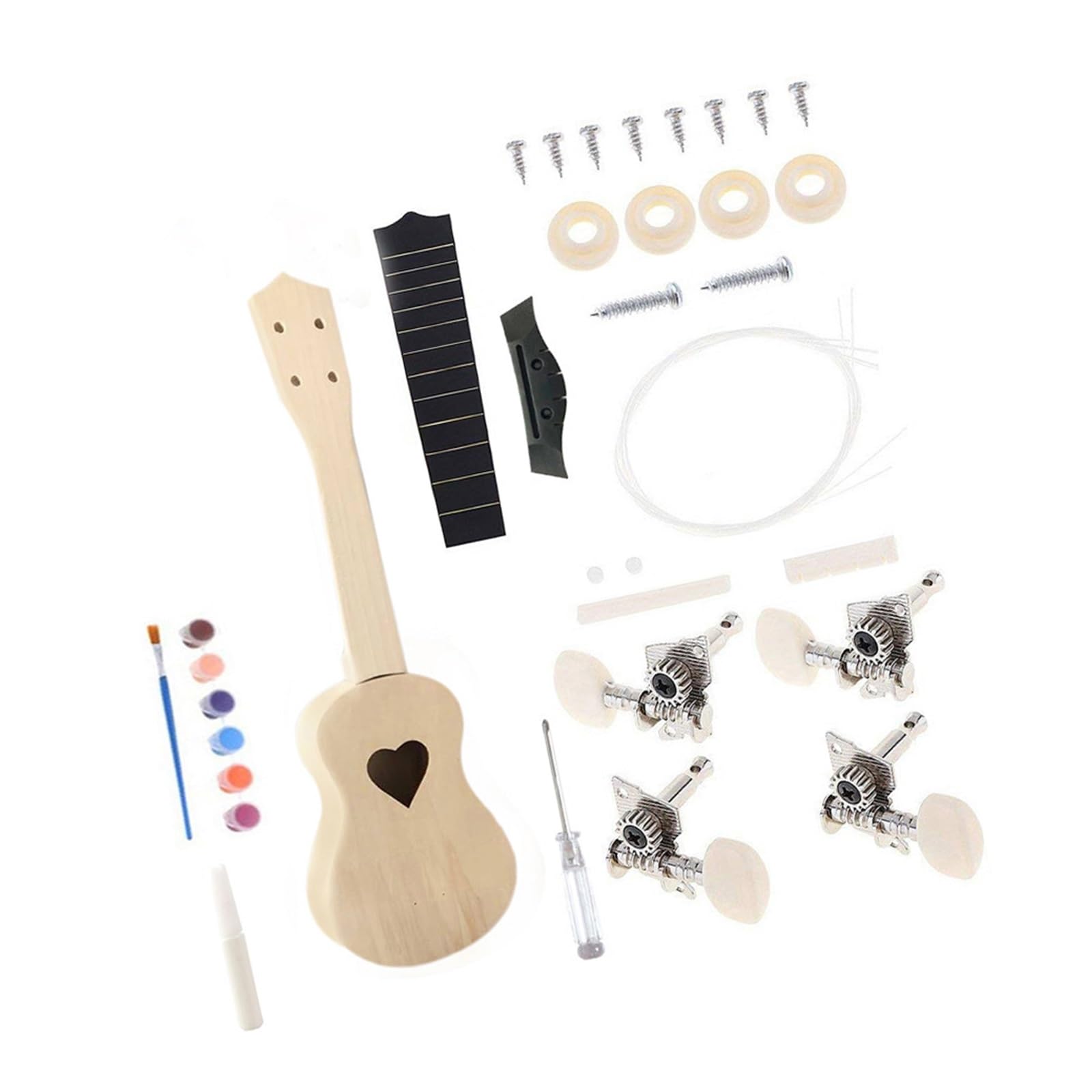 Ukulele Per Adulti Strumento Assemblato A Mano Per Ukulele Professionale Fai Da Te In Legno Per Adulti Da 23 Pollici