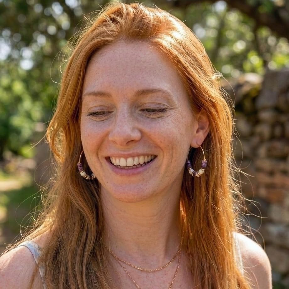 Créoles jaspe sédiment marin boucles d'oreilles légères faciles à mettre sans douleur