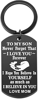 Graduation gifts Valentines Day Gifts For Adult Son Son Gift Keychain for Teen Kids Teenage Boys Son Birthday Gifts for Son Adult Keychain Birthday Gifts Christmas Valentine’s Day from Mom to My Son