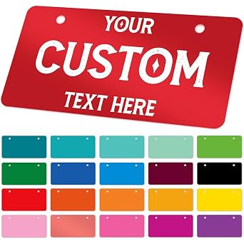 Custom Mini License Plates for Christmas Front of Car Sign, 3x6 Inch Aluminum, Made in The USA 3x6 Inches, Rust Free .040 Aluminum, Fade Resistant, Made in The USA by Sigo Signs,