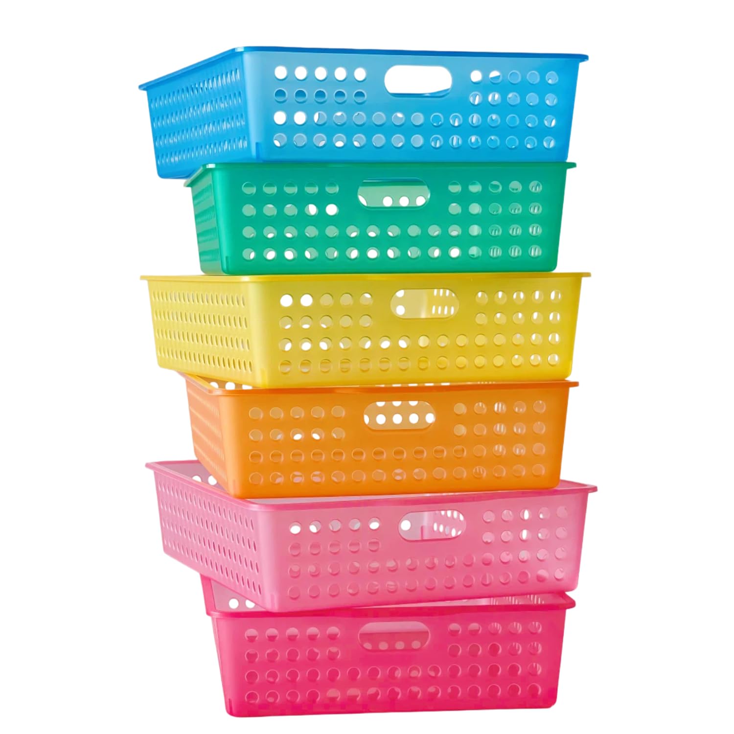 Colorful Classroom Trays - 6 Pack Paper Bins -11 Colorful Classroom Trays - 6 Pack Paper Bins -11