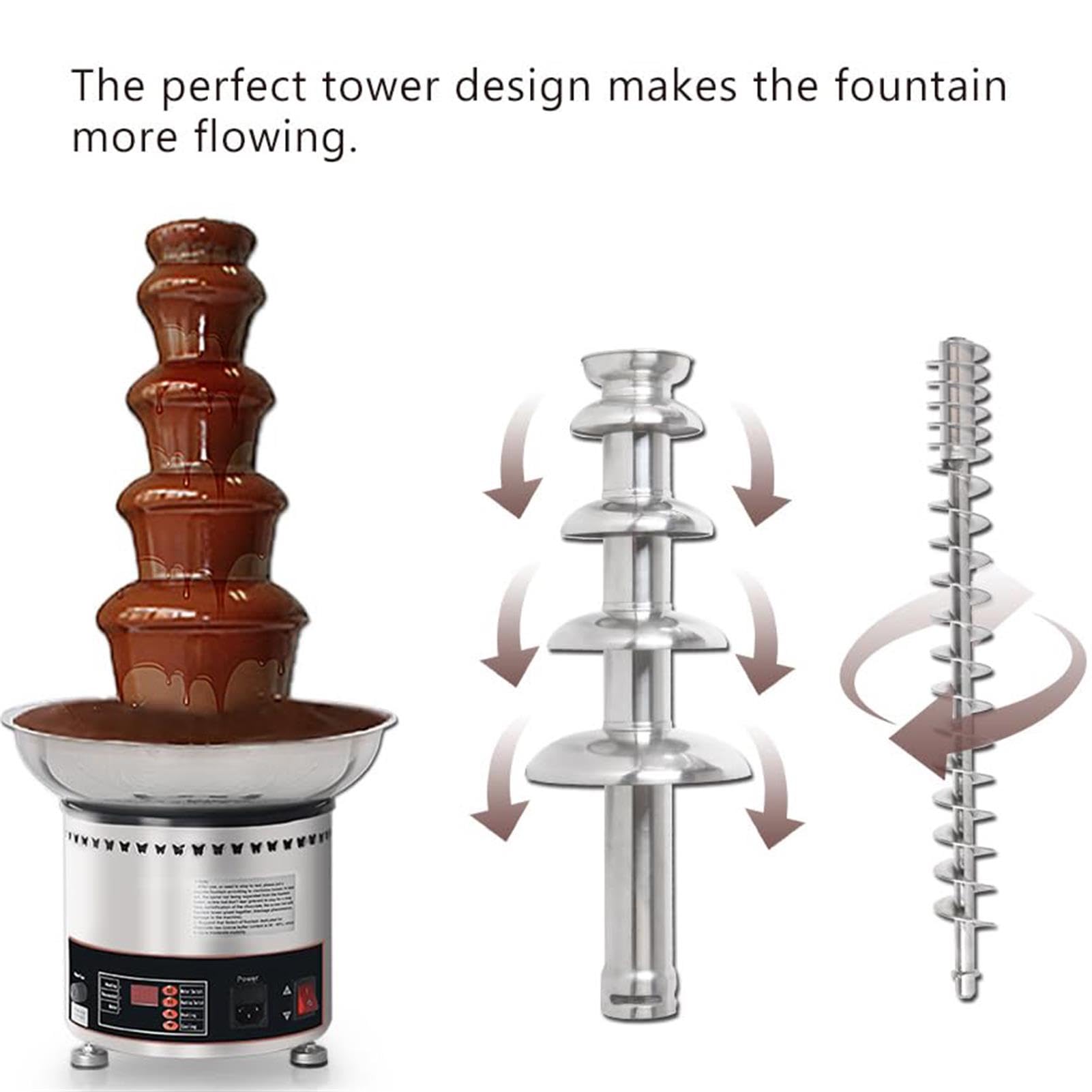 Fondue au chocolat électrique avec température réglable et couvercle transparent pour buffet de fête