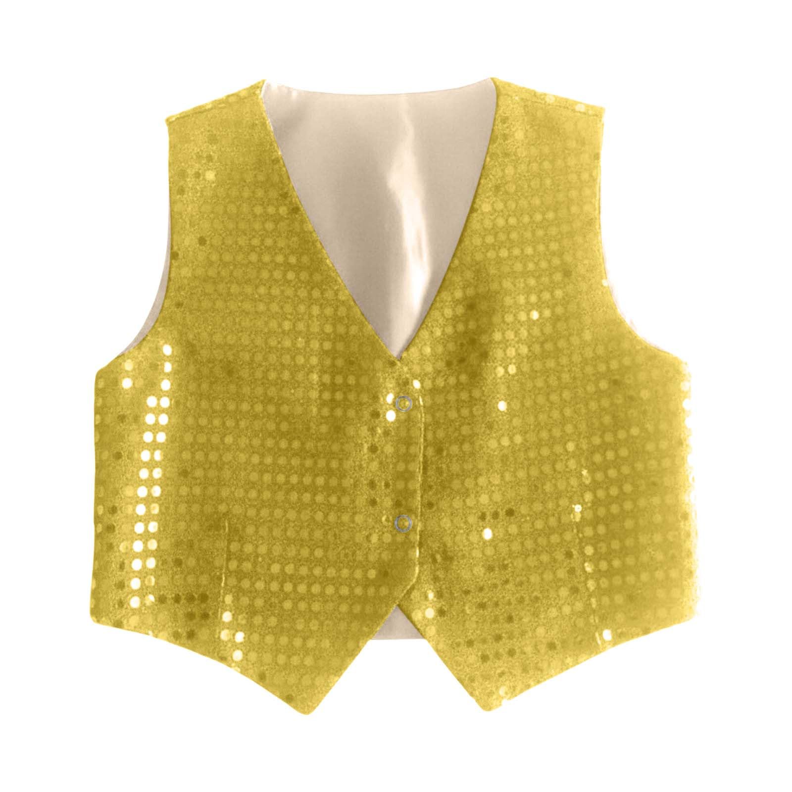 WWricotta Niños, Chaleco De Actuación Para Niño, Traje De Escenario Con Lentejuelas Brillantes Para Espectáculos De Baile Y Fiestas, Ropa De Baile Hip Hop Y Jazz Para ., Lavable En Lavadora
