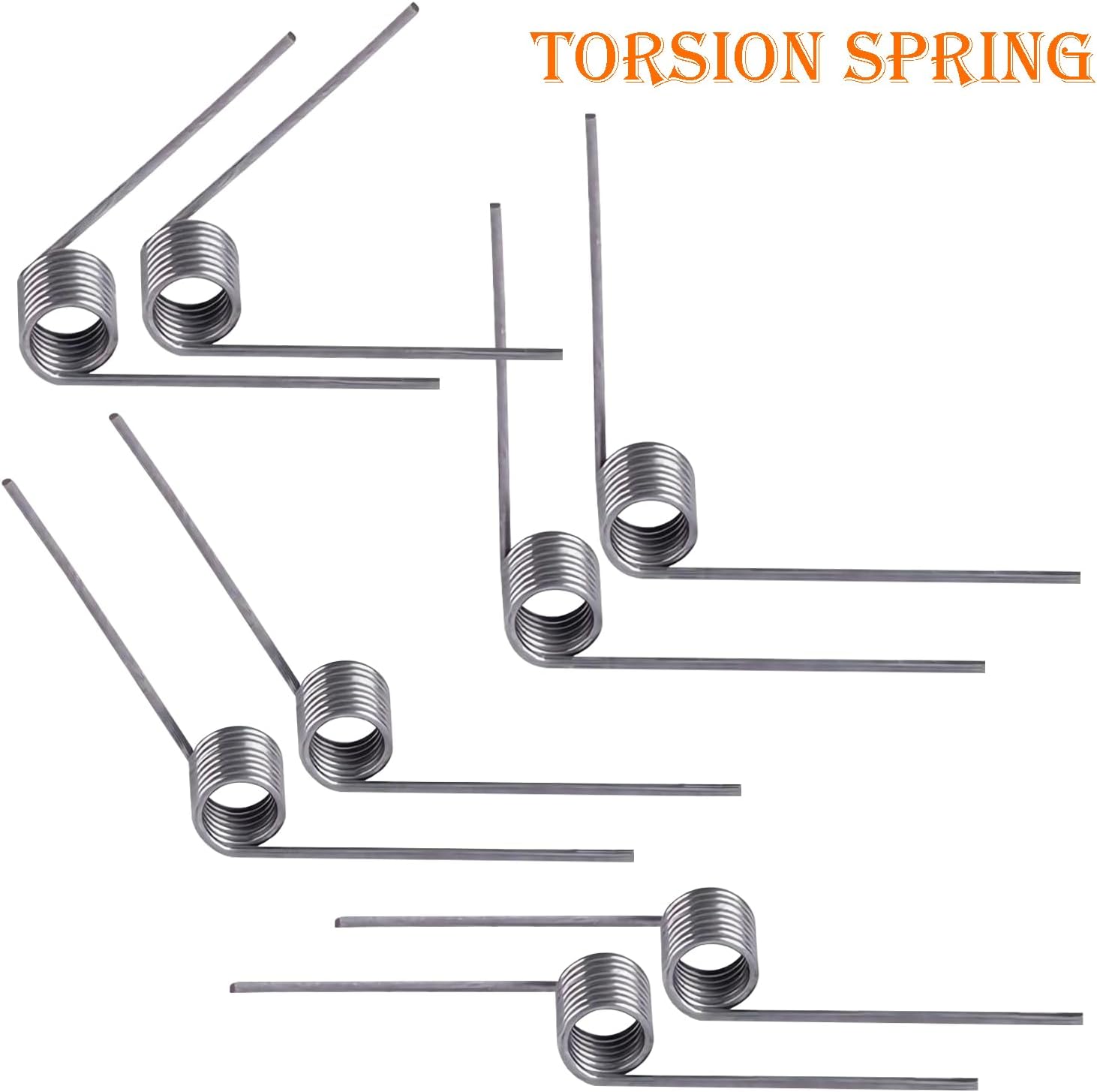 10PCS 304 Stainless Steel Small Torsion Spring, Straight, 0.7mm Wire Diameter Mechanical Springs, 5mm OD, 6 laps, 60° Deflection(4mm OD-180°)