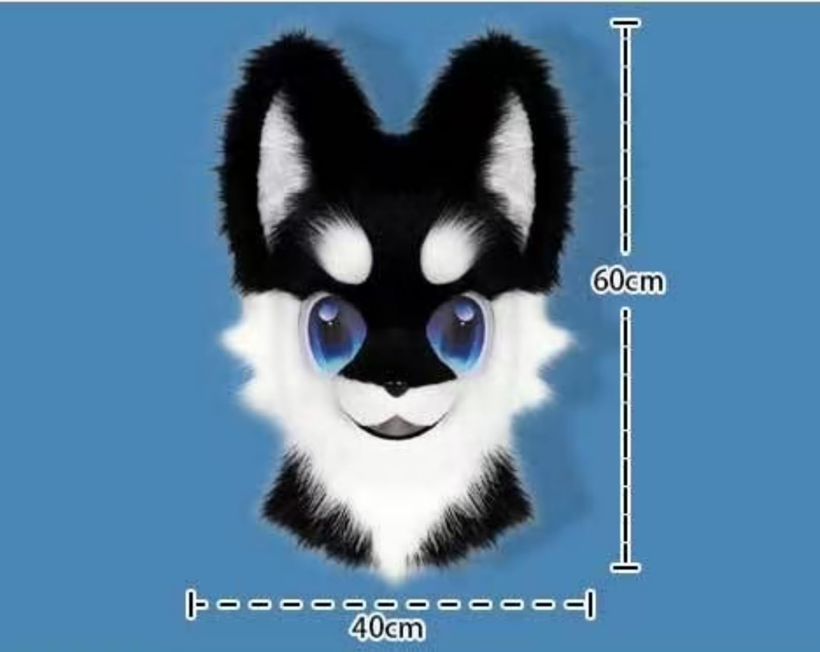 Fursuit Mascotte Furry con Testa, Zampe e Coda Fluffose – Ideale per Cosplay e Feste di Halloween