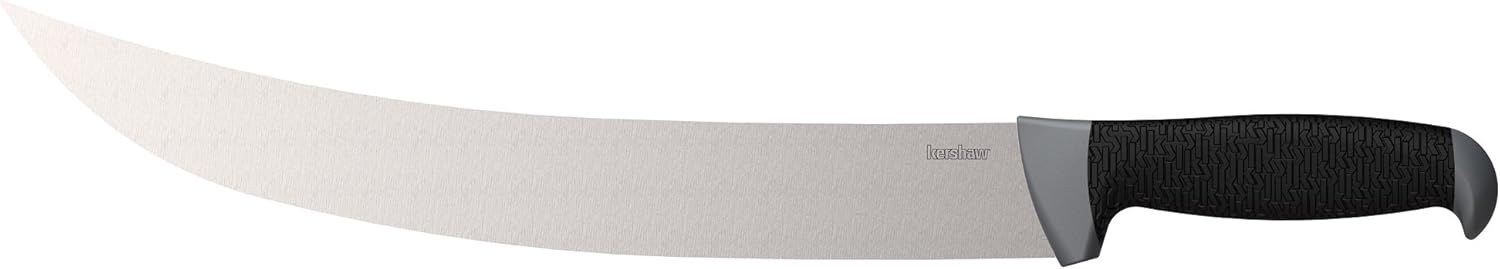 Kershaw 12-in Curved Fillet Knife (1241X) Fixed 420J2 Stainless Steel Blade For Large Fish and Game, Glass-Filled Nylon Handle with Rubber Overmold and K-Texture Grip, Blade Protector Included, 8.6 oz : Sports & Outdoors
