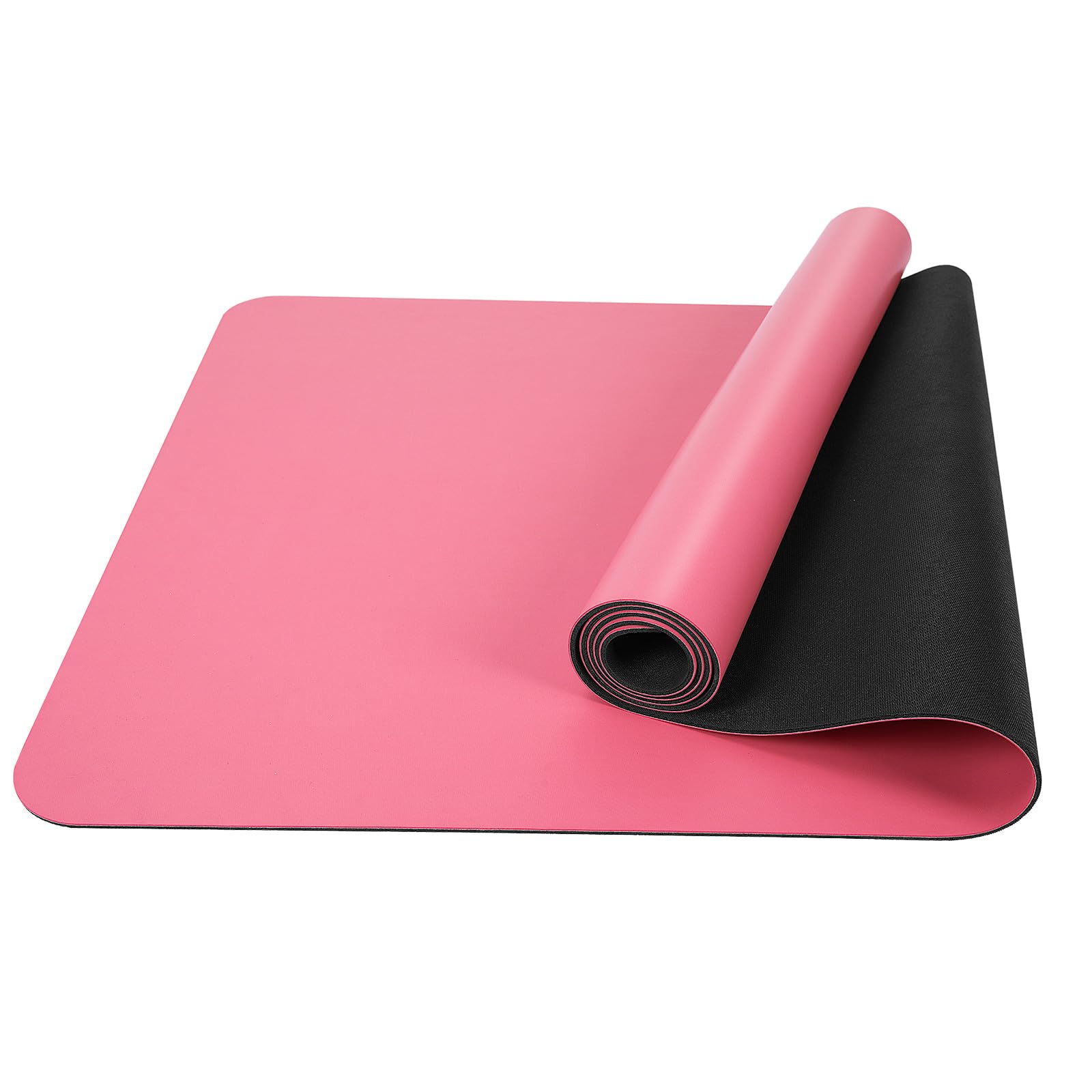 Tapete de yoga de poliuretano y goma natural gruesa antideslizante para mujeres y hombres, ejercicio para el hogar, ideal para yoga, gimnasio, pilates, fitness