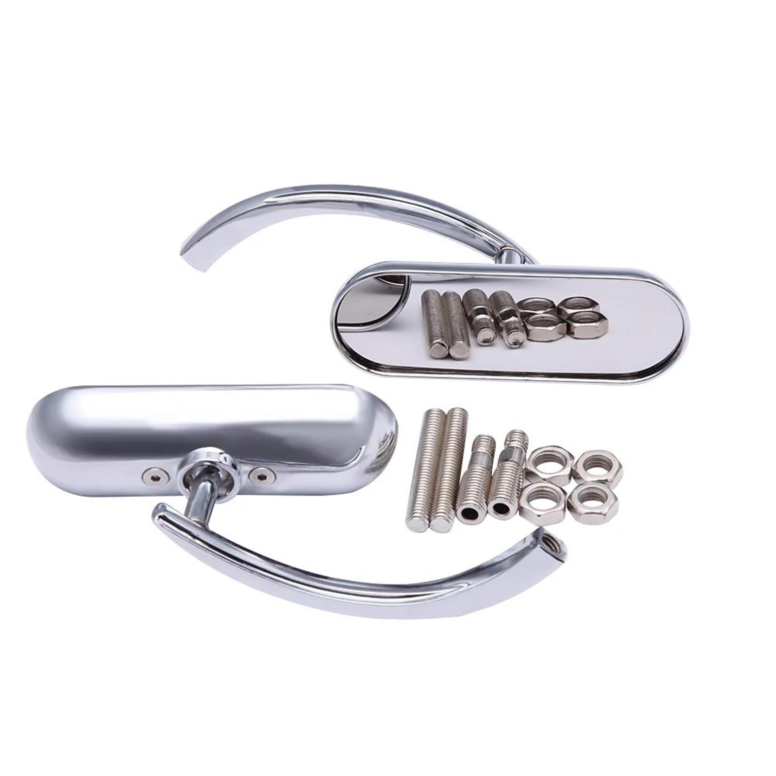 Rétroviseur Moto Rétroviseurs De Recul pour Harley Touring Electra Glide Dyna pour Fatboy Softail Breakout Sportster(Argent)