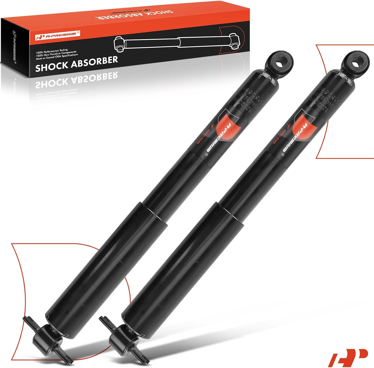 A-Premium Rear Shocks Compatible with Jeep Cherokee 1997 1998 1999 2000 2001-2x Replacement Suspension Shock Absorber Strut
