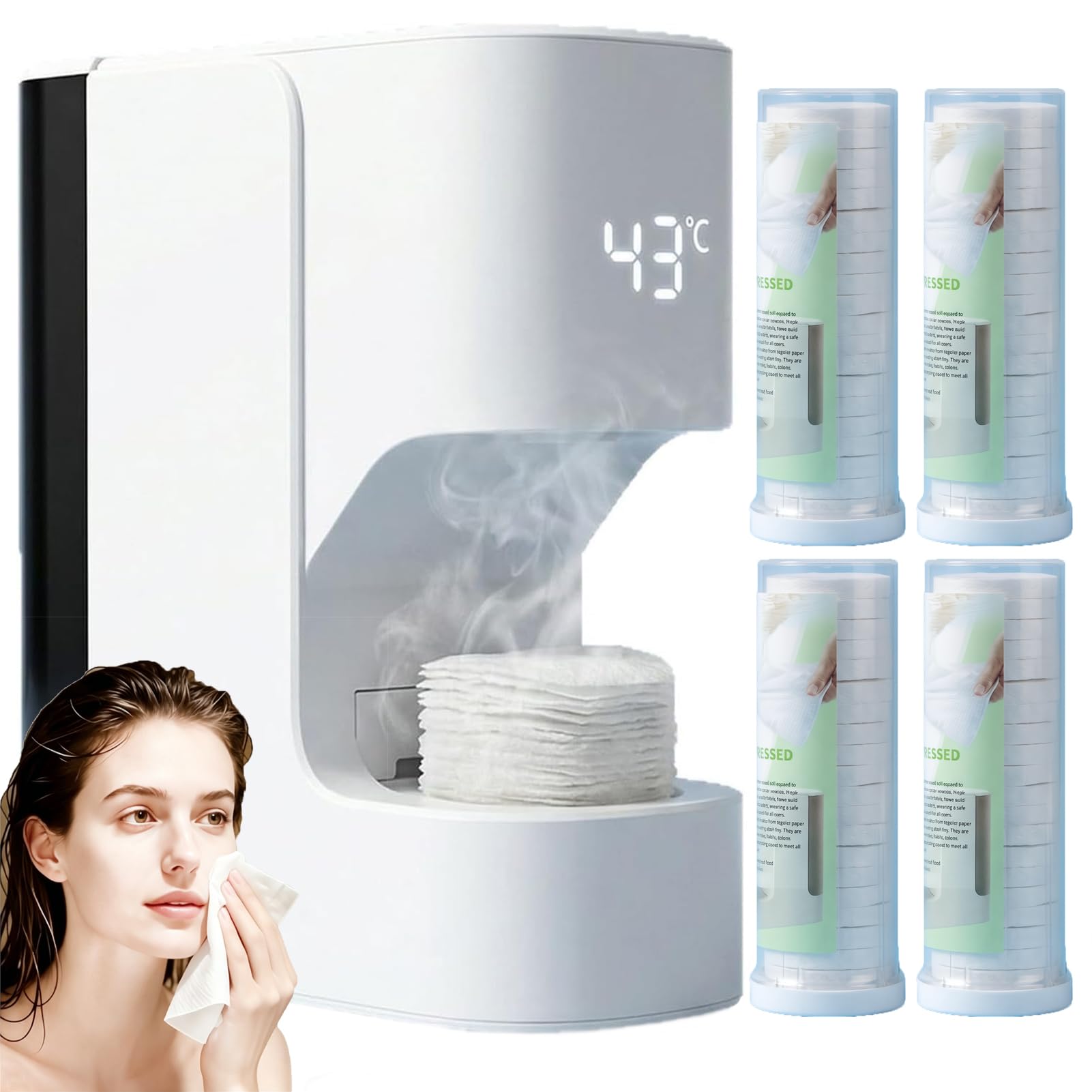 Dispensador de toallas calientes automático de 400ml con inicio en un clic